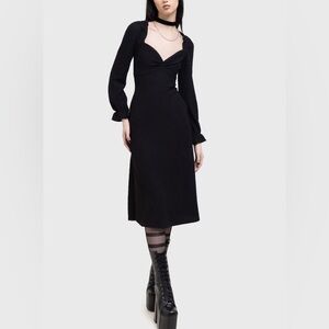 Killstar shadow weave maxi dress black goth size extra small